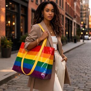 IKEA STORSTOMMA Rainbow Pride Large Shopping Bag – 2401 oz, New with Tags